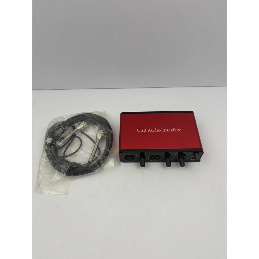 24Bit/192kHz USB Audio Interface with 48V Phantom Power - Studio Recording for M